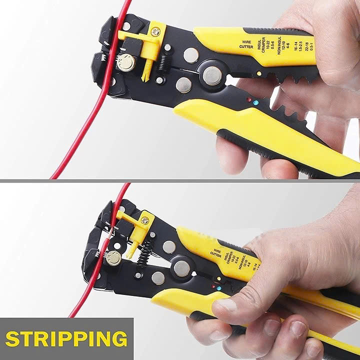 Kìm Bấm Cos Dây Điện Đa Năng Tolsen – Hỗ Trợ Tuốt &amp; Cắt Dây Chính Xác