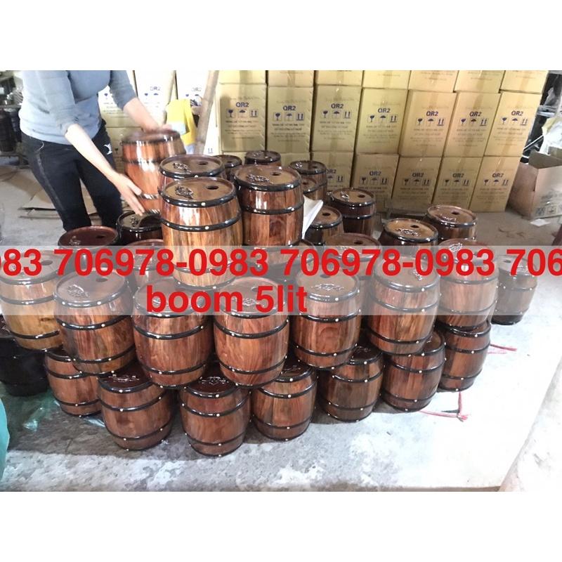 Thùng gỗ đựng rượu vang 5L