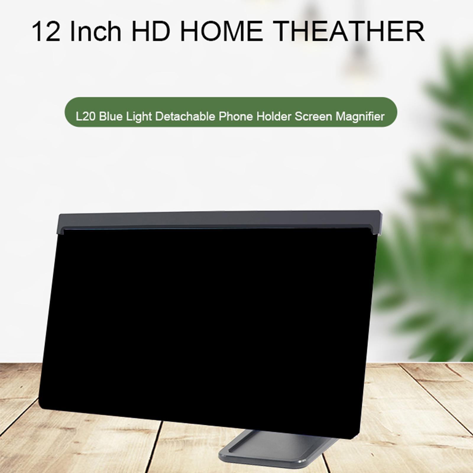 12 '' Screen Magnifier for 3D HD Gaming Smartphone Magnification Holder Projector Screen Horizontal Vertical Easy Carrying Accessories