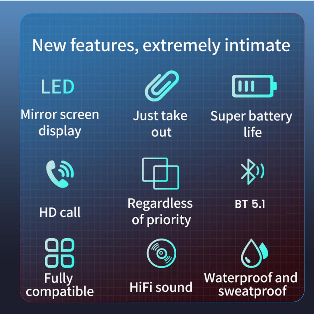 Tai Nghe Mặt Gương Màn Hình Hiển Thị Pin S20