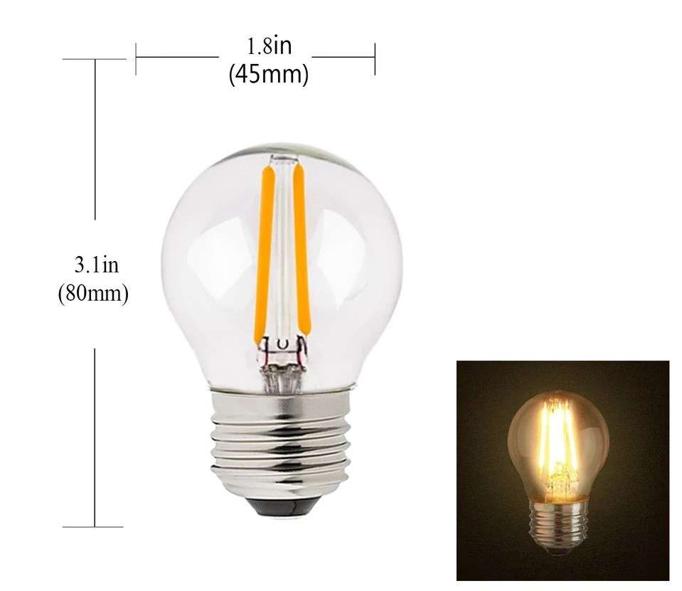 Bóng đèn led TAMOGA G45 Ánh sáng Vàng