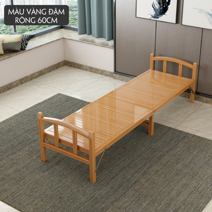 Giường Gấp Bằng Gỗ Tiện Lợi - Rộng: 60CM x Dài: 190CM x Cao: 50CM