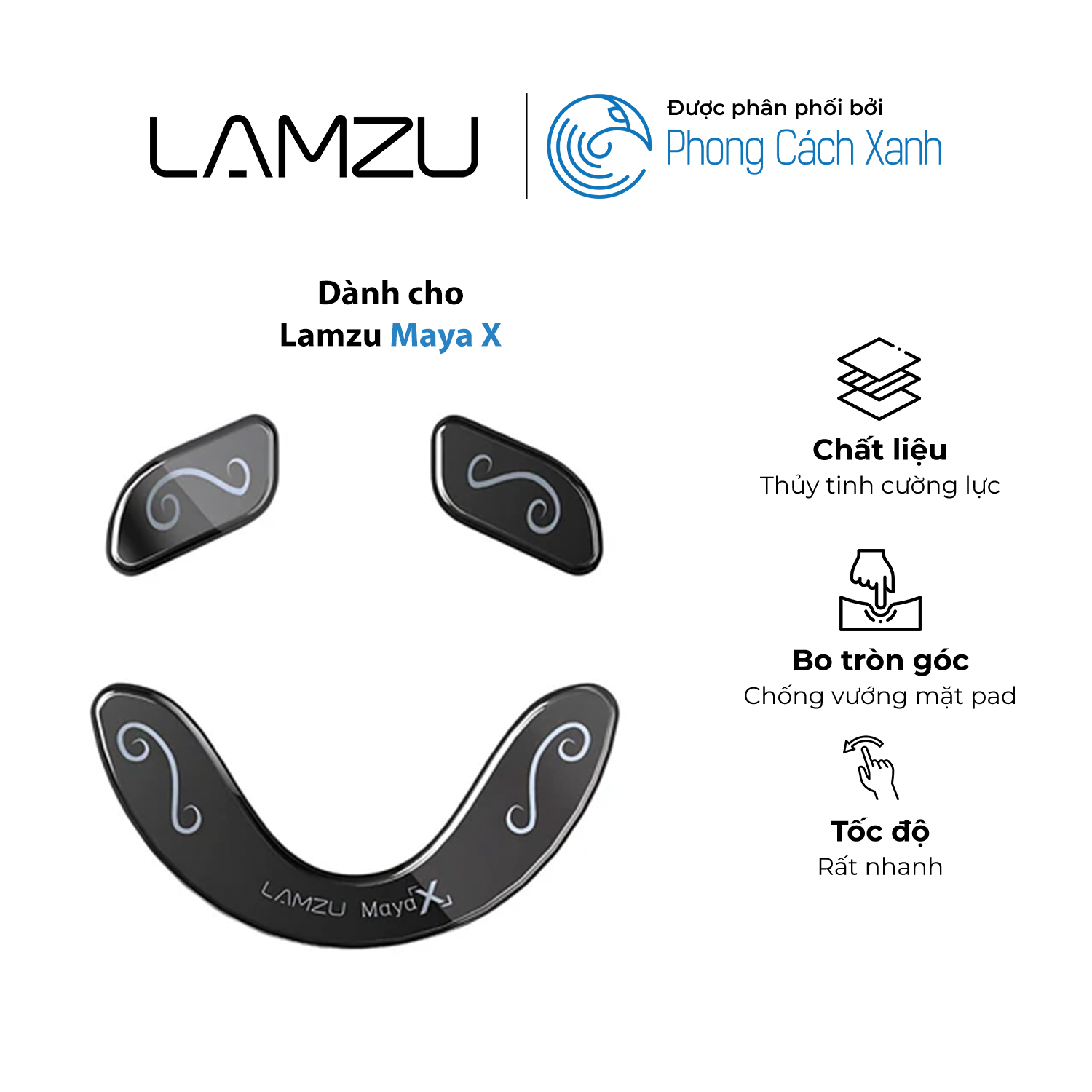 Feet chuột thủy tinh cho Lamzu Maya X - Hàng Chính Hãng