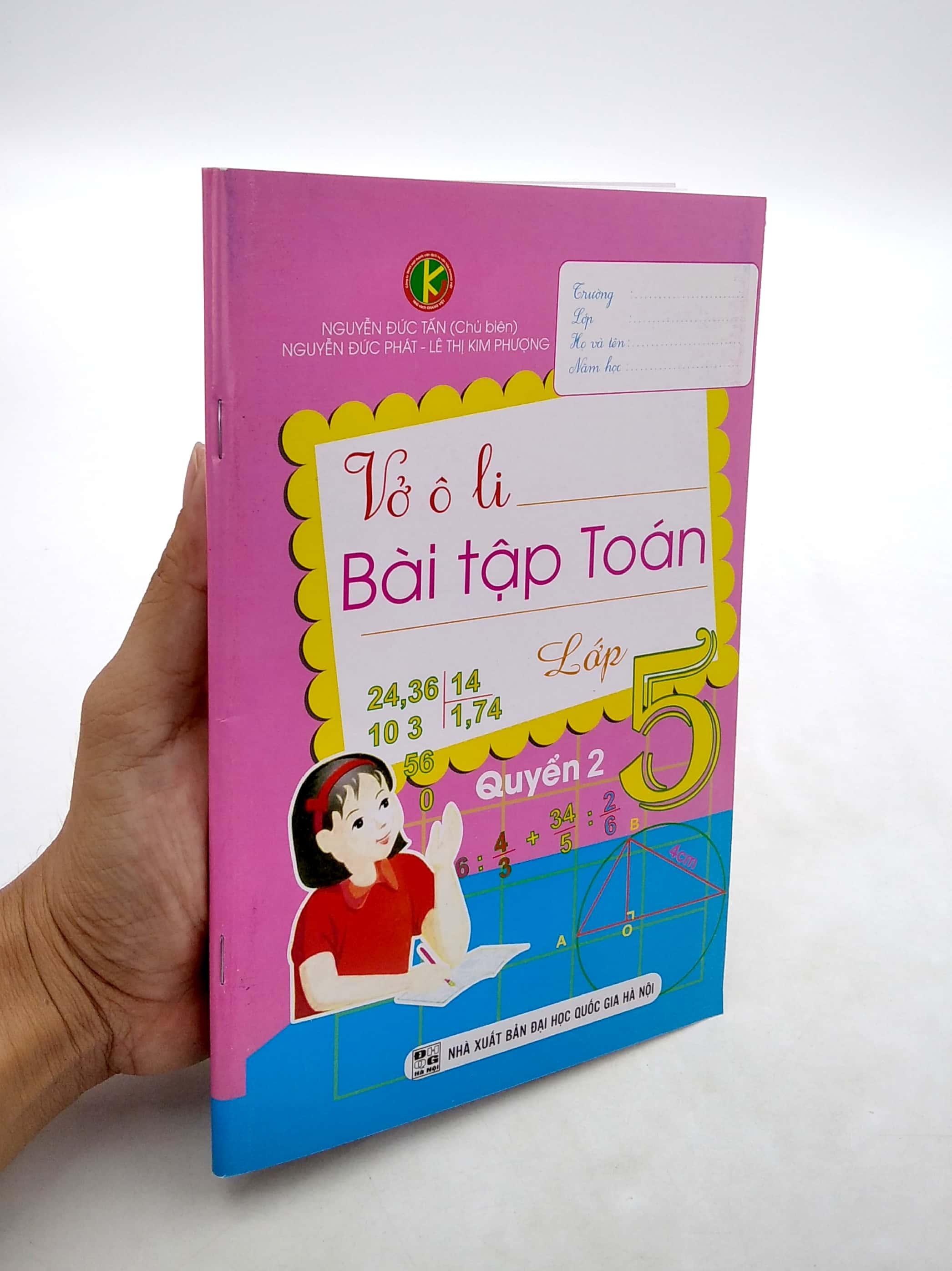 Vở Ô Li Bài Tập Toán 5 - Quyển 2 (2019)