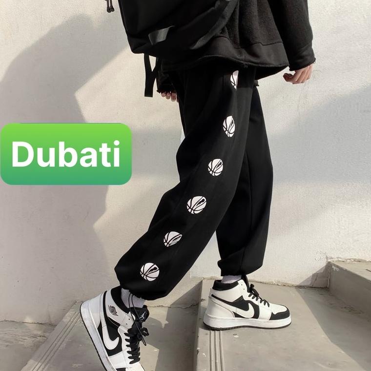 QUẦN JOGGER THỂ THAO NAM NỮ ỐNG BO HỌA TIẾT QUẢ CẦU PHONG CÁCH CAO CẤP 2022- DUBATI FASHION