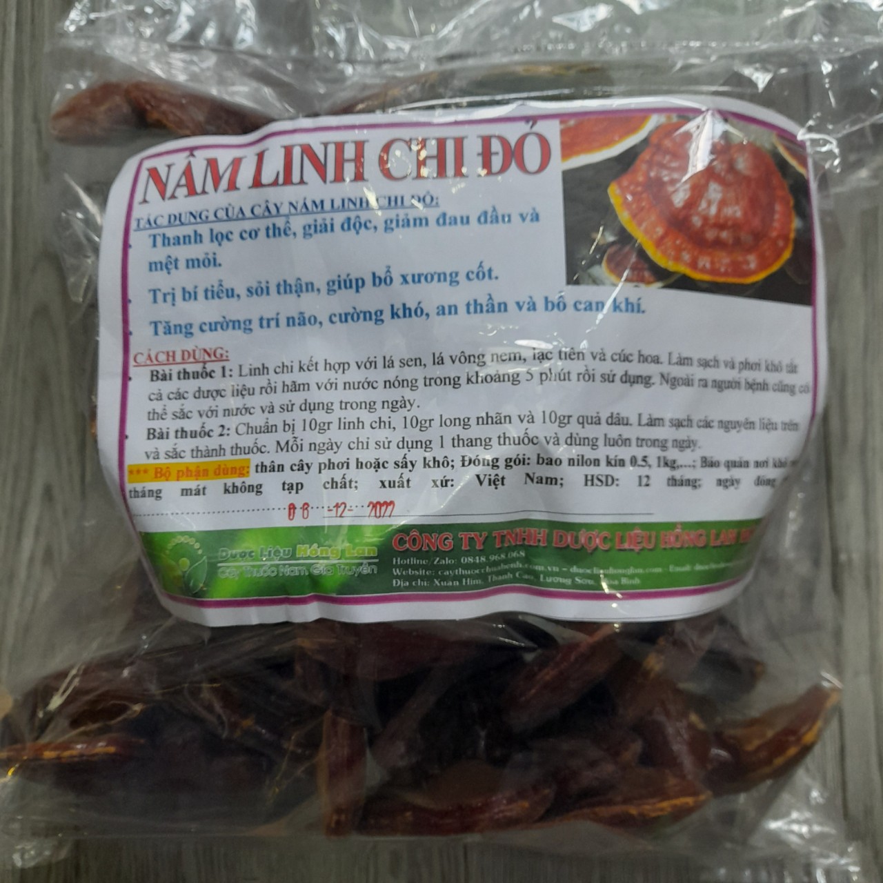 500g Nấm Linh Chi Đỏ Hàn Quốc loại 1