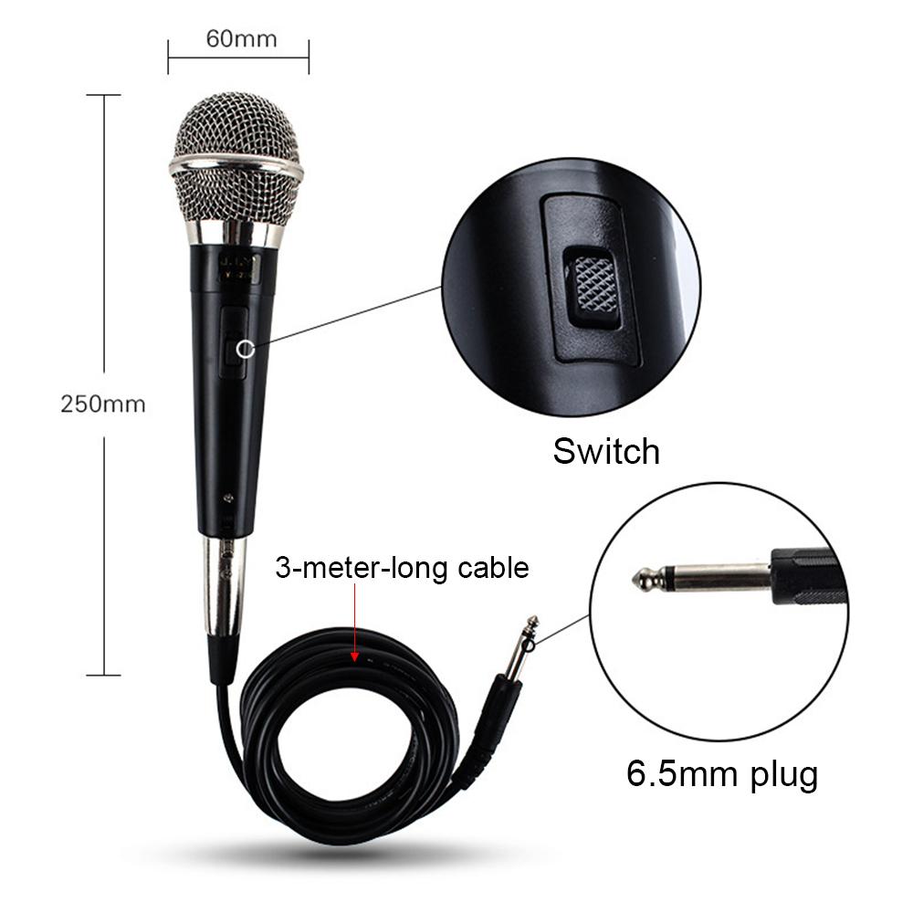Micrô cầm tay bằng kim loại Có dây, độ trung thực cao tương thích với hệ thống Karaoke Máy tính