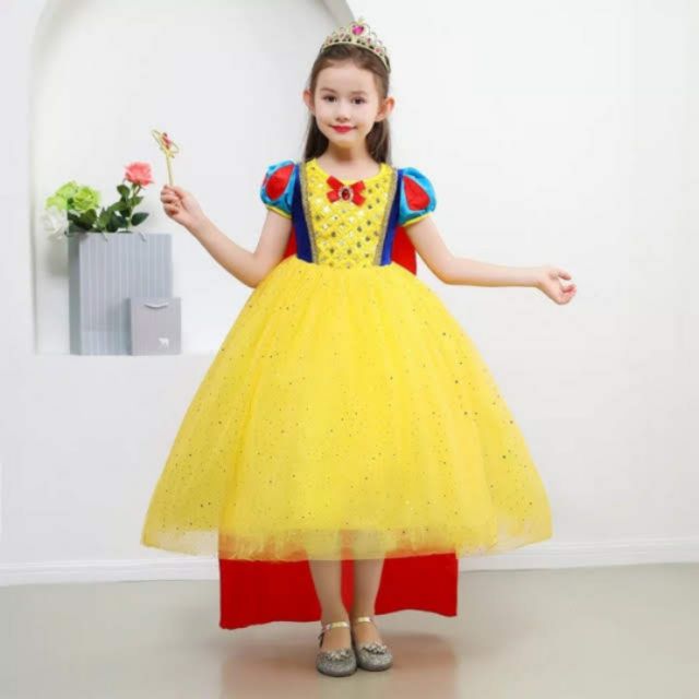 Váy Bạch Tuyết kèm tà xinh xắn size 100-150 - VBTKT2209