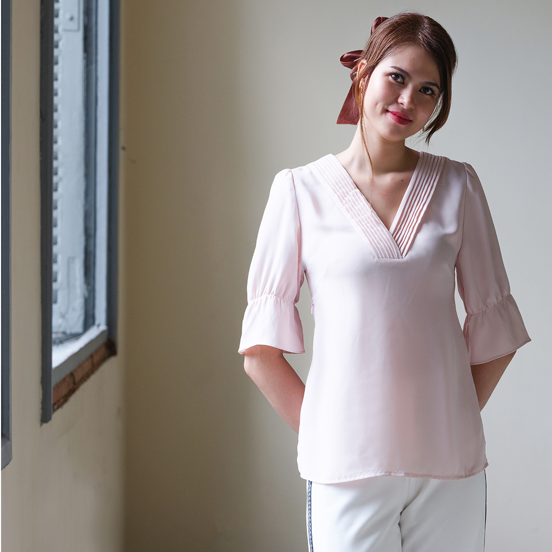 Áo Xếp Ly Áo Kiểu Thời trang thiết kế Hity TOP143