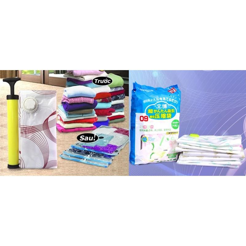 Túi hút chân không đựng chăn màn quần áo gồm 8 túi