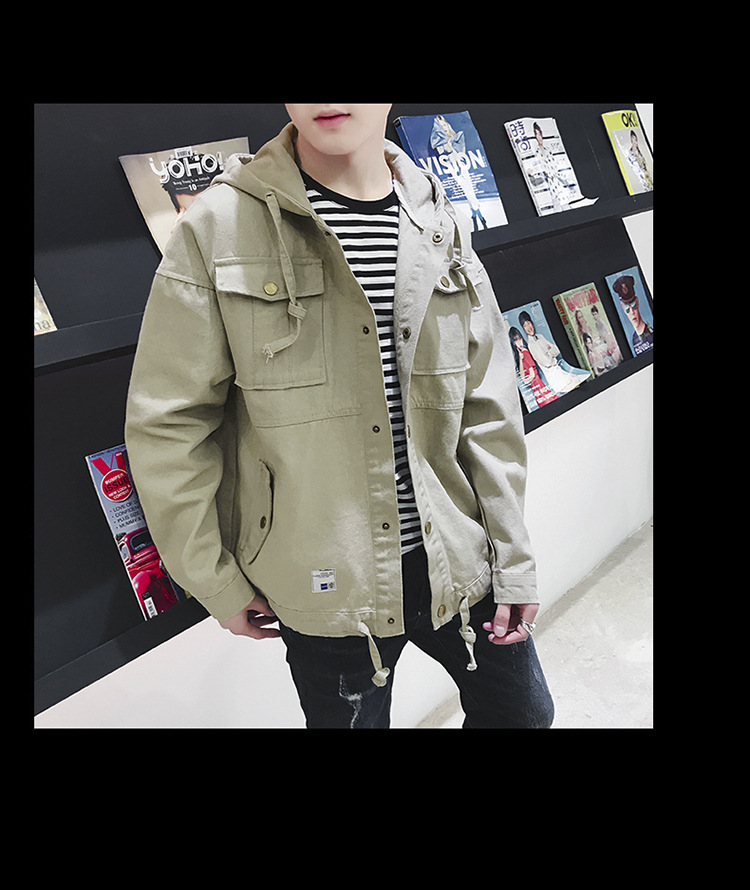Áo khoác/Áo jacket/Áo nam, dài tay, chất liệu bò, thời trang, kiểu dáng rộng rãi, phong cách học sinh TA96
