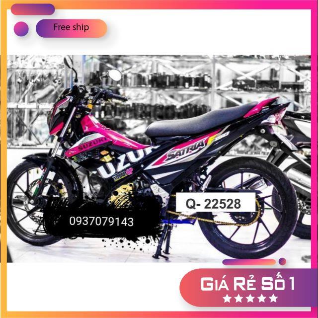 Tem rời dành cho xe raider hồng đen