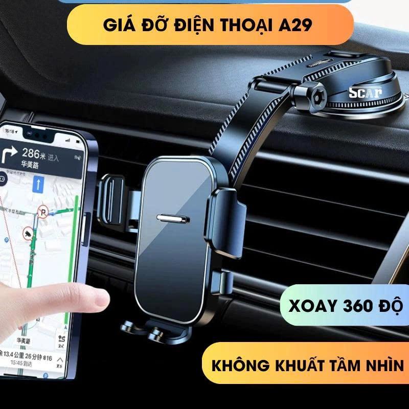 Giá Đỡ Điện Thoại Ô Tô A29, Kẹp Điện Thoại Mẫu Mới Hình Thác Nước Không Chắn Tầm Nhìn Khi Đi Xe