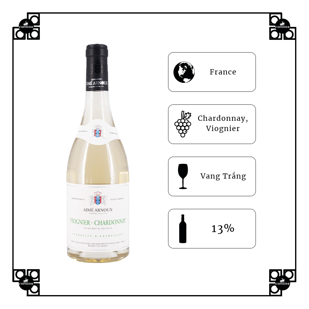 Rượu Vang Trắng Aimé Arnoux Viognier – Chardonnay