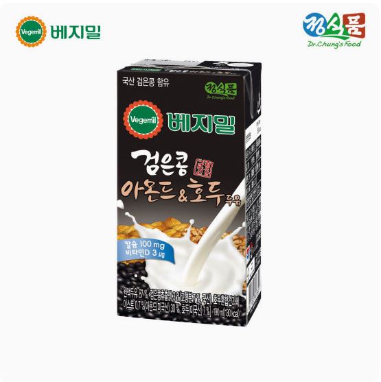 Lốc 16 hộp Sữa Đậu Đen Óc Chó Hạnh Nhân Vegemil (190ml/ hộp)