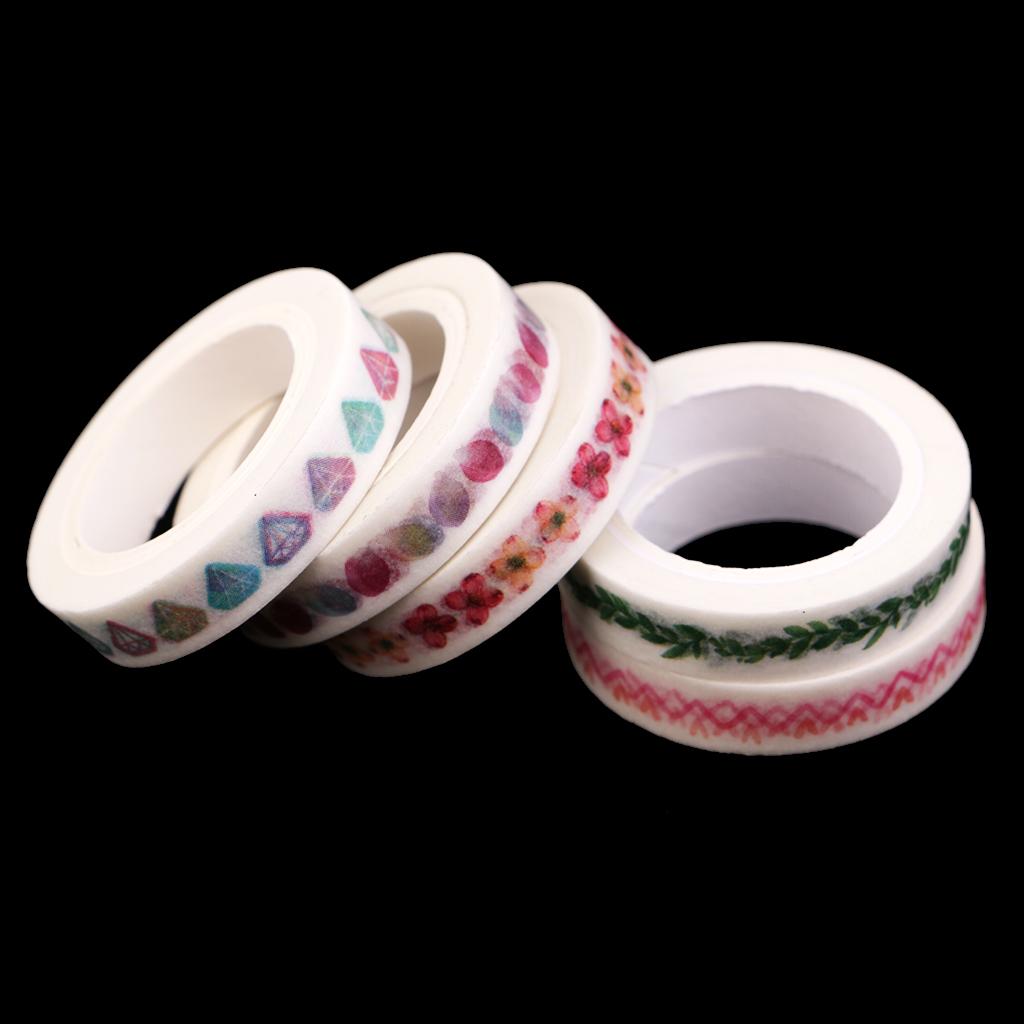 5pcs Washi Tape Paper Masking Adhesive Decorative Tape for Notebook Album