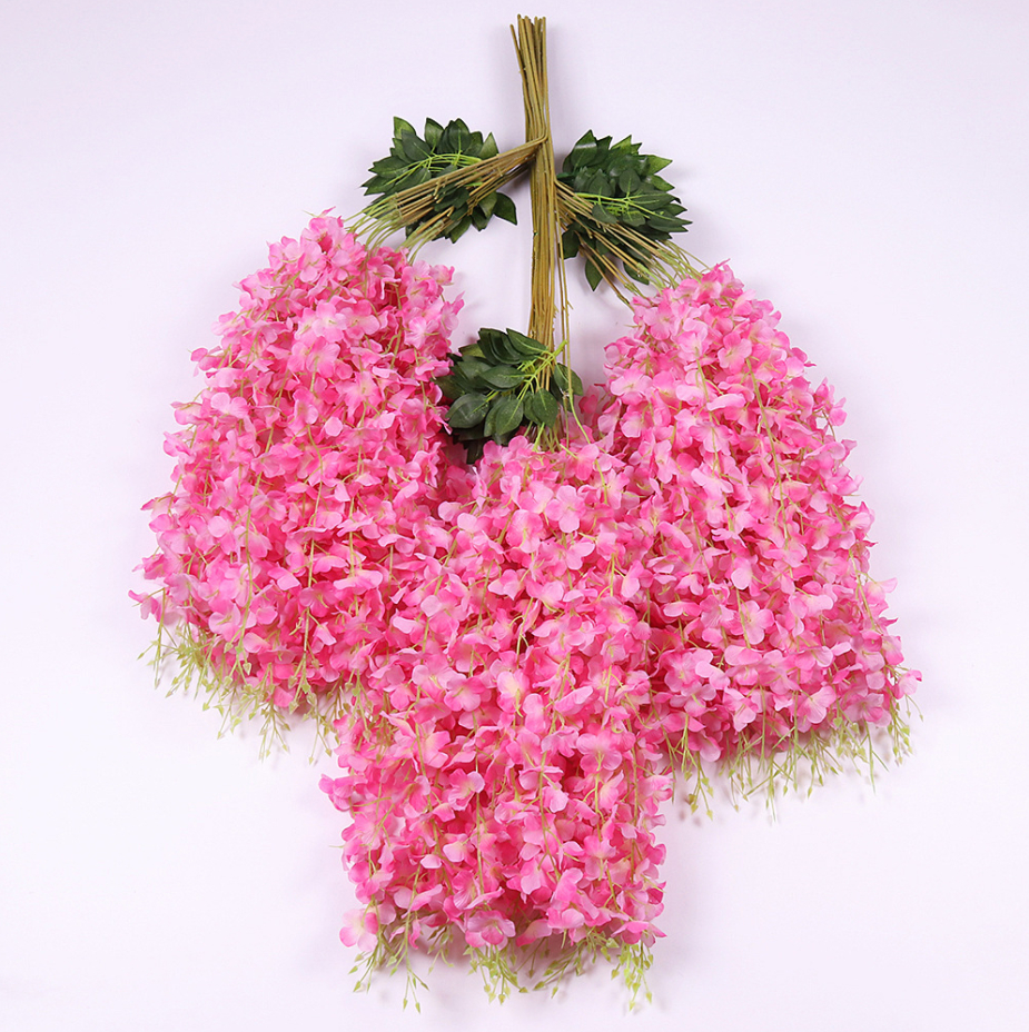 Hoa tử đằng giả chiều dài 110cm Bông giả cao cấp trang trí decor phòng khách chụp ảnh