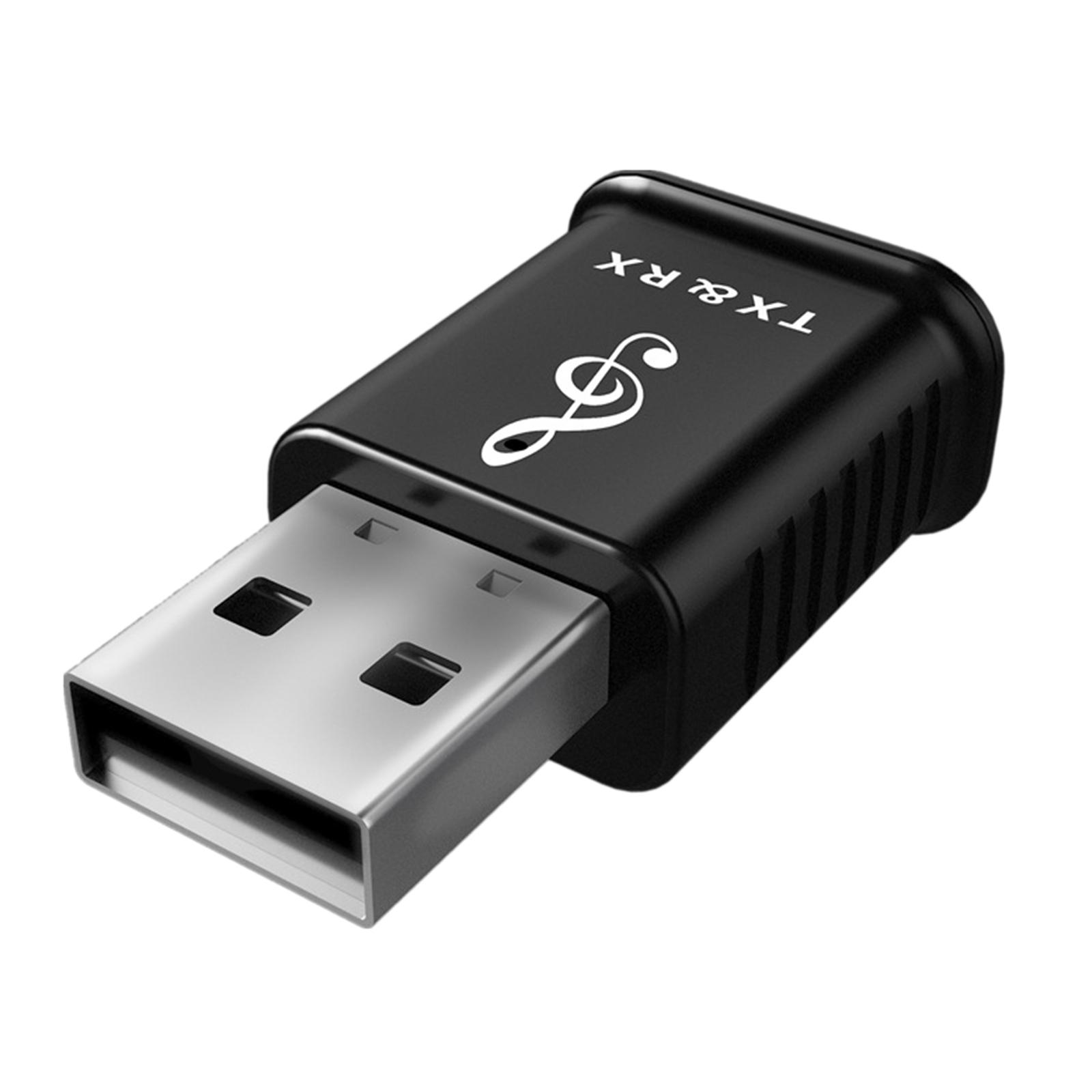 New USB Bluetooth 5.0 Transmitter Receiver 3.5mm Audio Adapter Converter