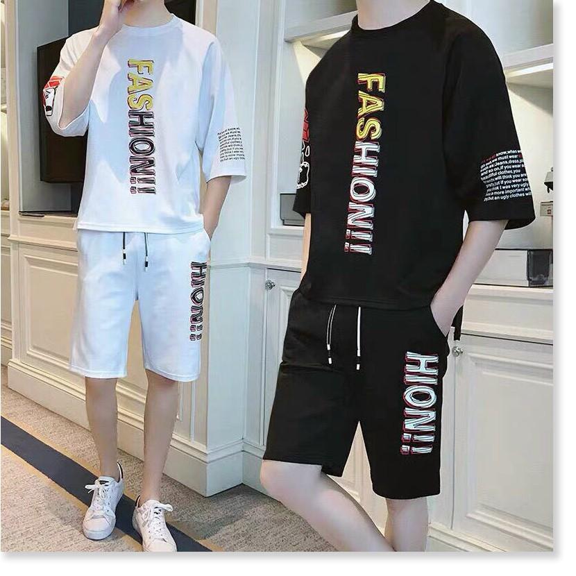 SET BỘ THỂ THAO NAM PHONG CÁCH HỌA TIẾT CÁ TÍNH THUN CO GIẢN 4 CHIỀU THOÁNG MÁT THỜI TRANG VINA 1HIT FASHION
