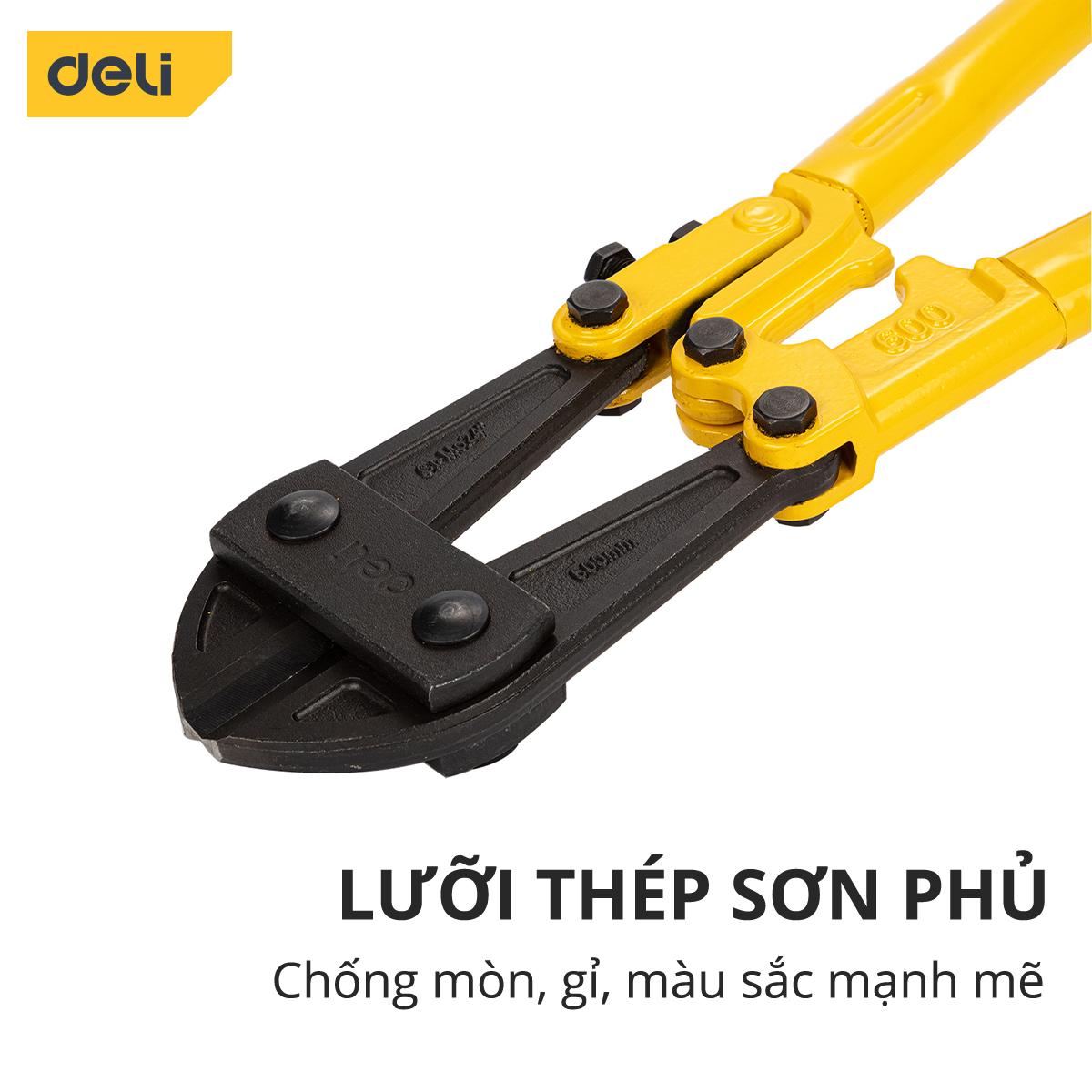 Kìm Cắt Thép Đa Năng Deli - Chất Liệu Cao Cấp Chống Mòn, GỈ - Kích Thước 18inch - Tay Cầm Cao Su Chống Trơn Trượt DL2618