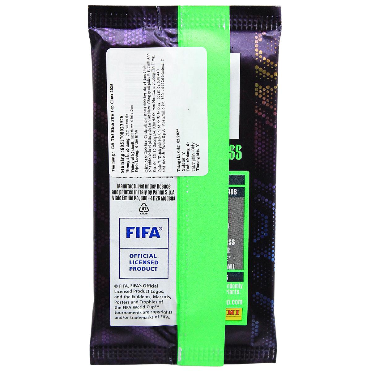 Gói Thẻ Hình Fifa Top Class 2025 - Panini (Sản Phẩm Bên Trong Là Ngẫu Nhiên)
