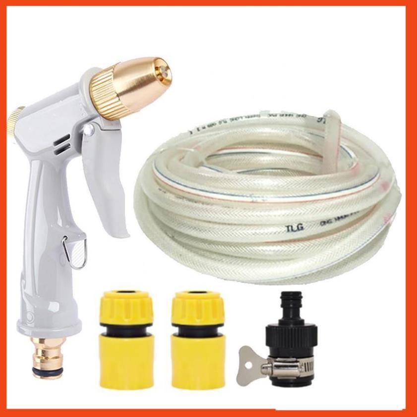 Bộ dây vòi xịt nước rửa xe, tưới cây tăng áp 3 lần, loại 15m  206846