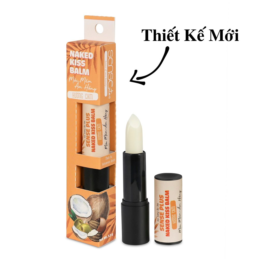 Son Dưỡng Môi Sense Plus Naked Kiss Balm Hương Cam 3.5G