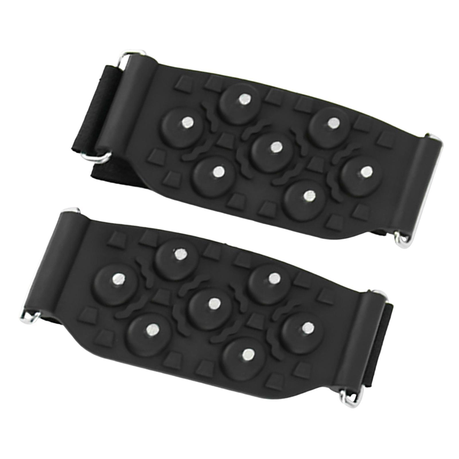 4 Pair Portable Ice Cleats Traction Crampons Shoe Covers for Men, Women
