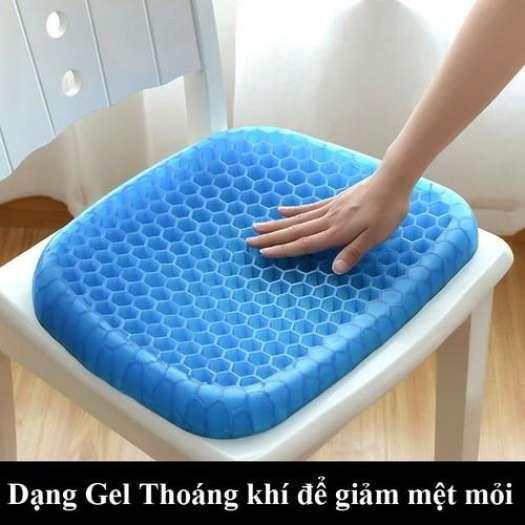 ĐỆM GHẾ HỖ TRỢ NGỒI FLEX THOÁNG KHÍ GEL TỔ ONG LÓT GHẾ CHỐNG MỎI TUẦN HOÀN CHO NGƯỜI NGỒI LÂU TẶNG KÈM VỎ BỌC