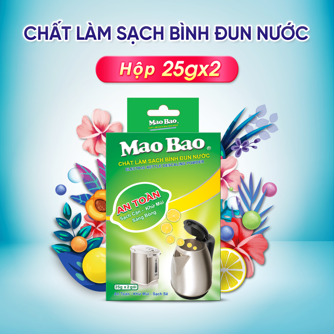 Chất Làm Sạch Bình Đun Nước Mao Bao (2 Gói x 25g)