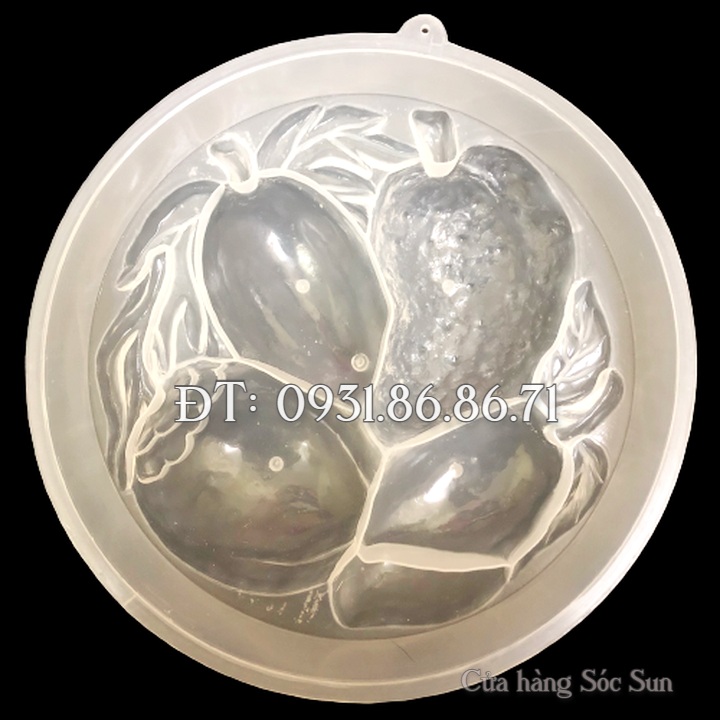 Khuôn rau câu sinh nhật, cưới hỏi trái cây loại 20 cm - Mã số 1487