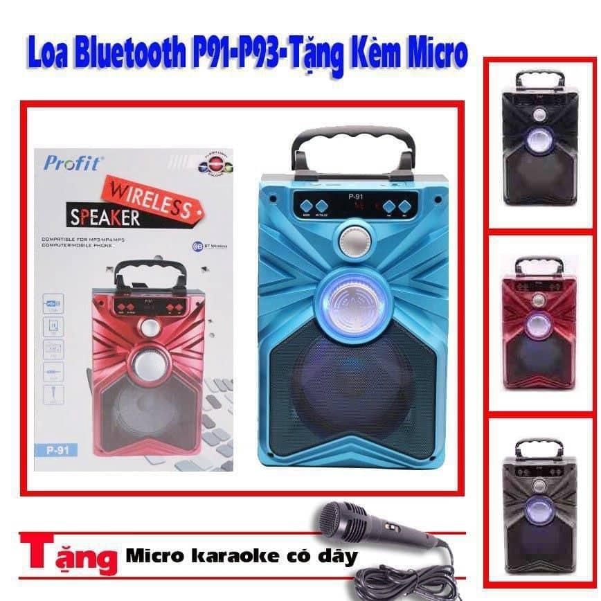 Loa Bluetooth Karaoke P91 - P93 tặng mic