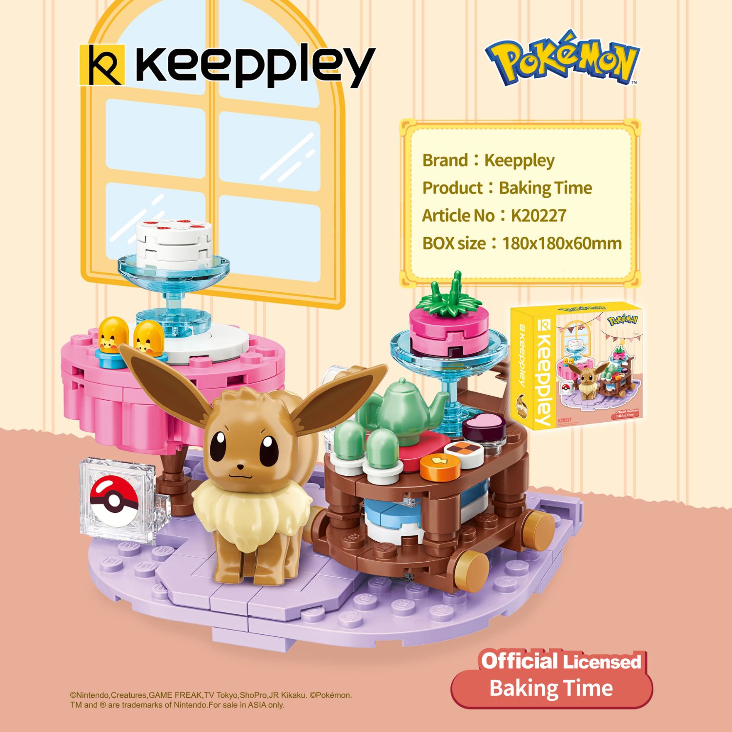 Đồ Chơi Lắp Ráp KEEPPLEY Pokemon - Baking Time K20227 Building Block - Herbie Toys