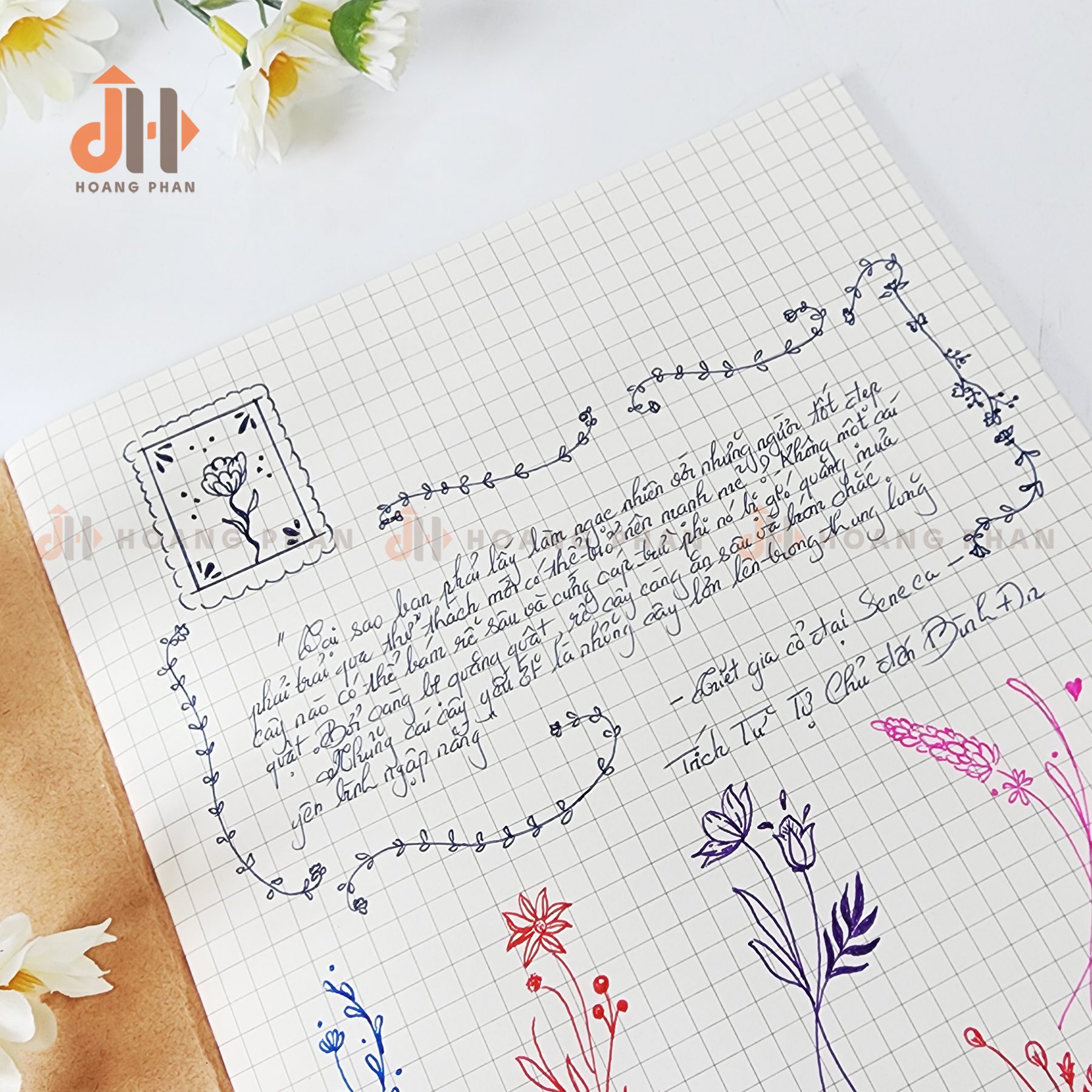 Combo Sổ Kraft Nhiệt Đới - Sổ Rainbow (Mẫu ngẫu nhiên) - Bút chì (Tặng kèm 3 cuộn washi tape)