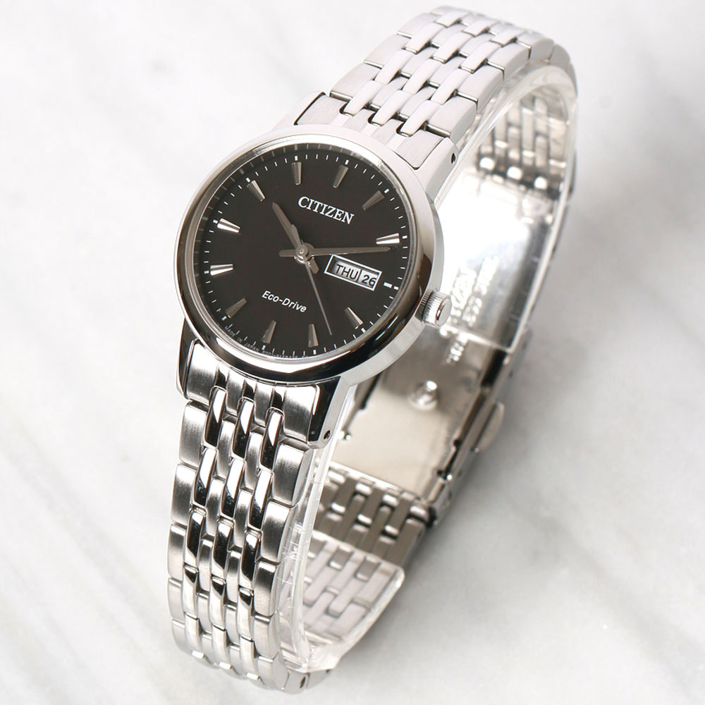 Đồng Hồ Nữ Citizen Dây Thép Không Gỉ EW3250-53E - Mặt Đen