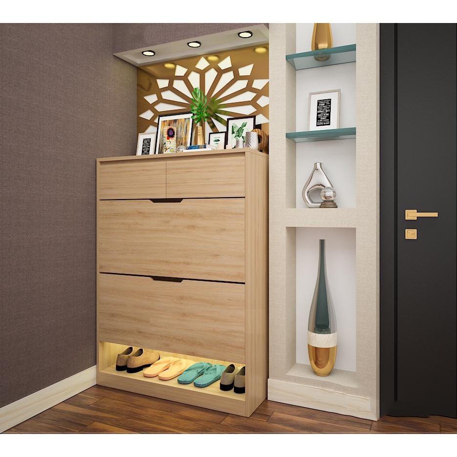 TỦ GIÀY 2 TẦNG GIÁ XOAY HẬU 9 LY