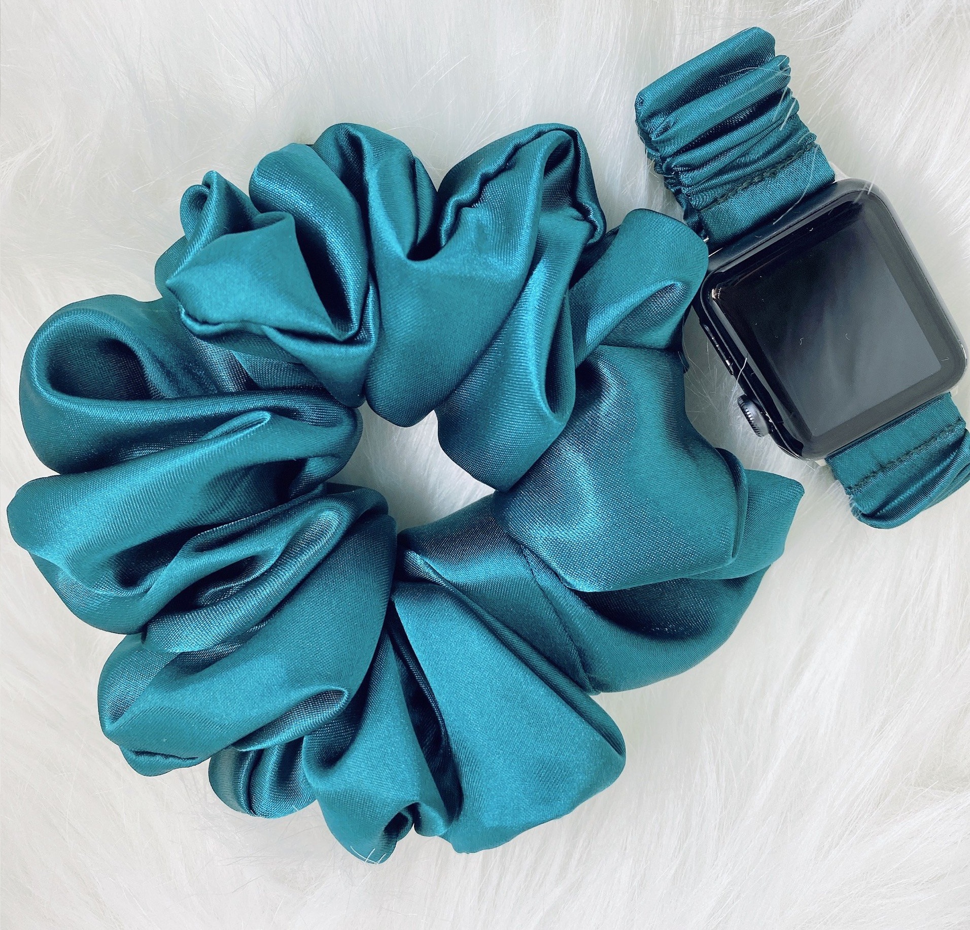 Dây cột tóc Scrunchies Phi lụa sang trọng