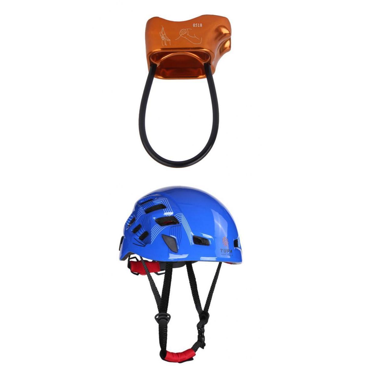 2pcs ATC Belay Rapel Device 25KN + Safety Helmet for Rappelling Rock Climbing Mountaineering Equipment Gear