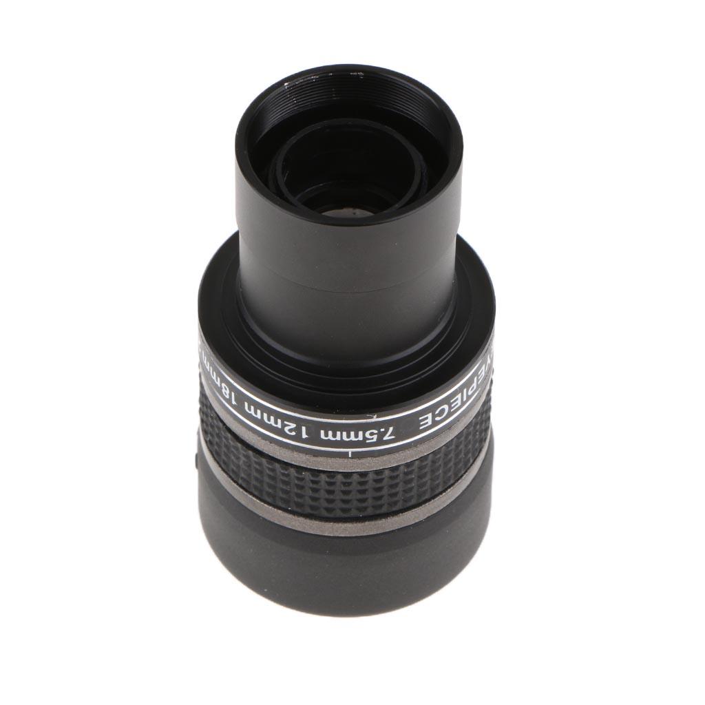 1.25" Astronomy Telescope Eyepiece Lens 7.5mm-22.5mm &Color Filter Blue