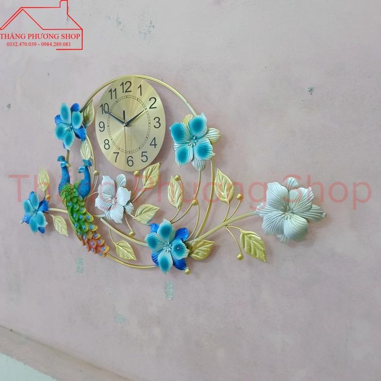 Đồng Hồ Treo Tường, Đồng Hồ Trang Trí Đôi Công Uyên Ương TP-083
