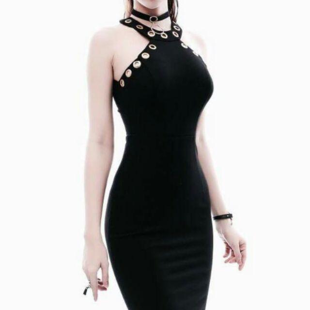 Đầm yếm đính khoen cá tính