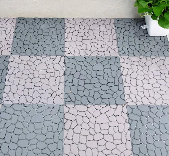 40 Tấm Sàn Gỗ Vỉ Nhựa Hình Viên Sỏi