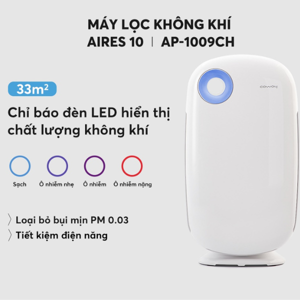 Máy lọc không khí Coway Aires (10) AP-1009CH - Hàng chính hãng