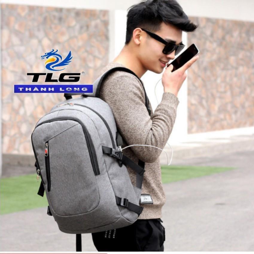 Nhập mã LONGTLG giảm 10% Balo thời trang kèm cổng sạc USB Đồ Da Thành Long TLG 208199