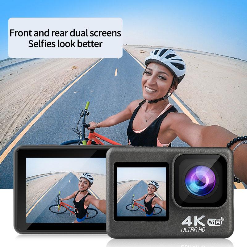 Máy ảnh hành động Ultra HD 4K WiFi 170D Màn hình cảm ứng 30m Go Waterproof Waterprof chuyên nghiệp Ghi lại video Máy ảnh điều khiển điều khiển từ xa