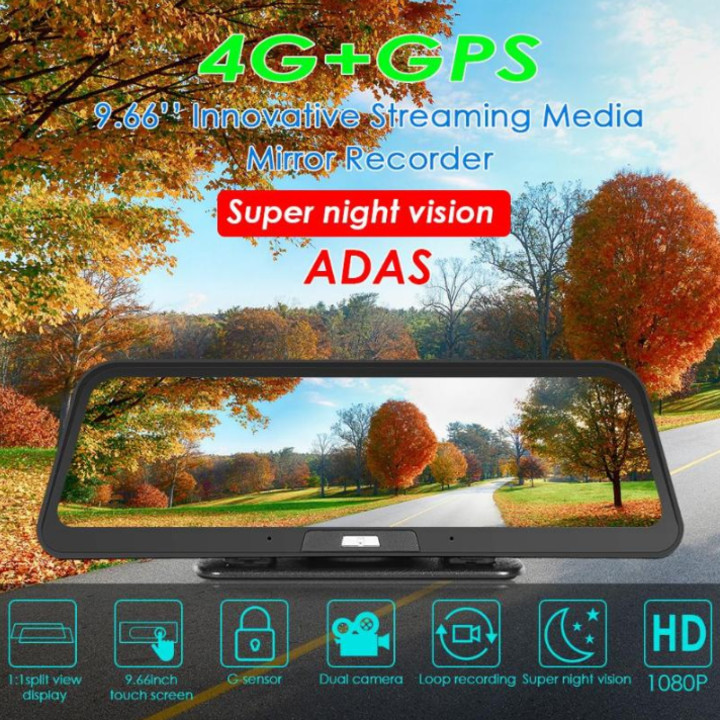 Camera Hành Trình Đặt Taplo Ô Tô Cao Cấp E98 phát wifi trên xe nhờ tích hợp 4G LTE, định vị  GPS ,màn hình 10 inch - Hàng nhập khẩu