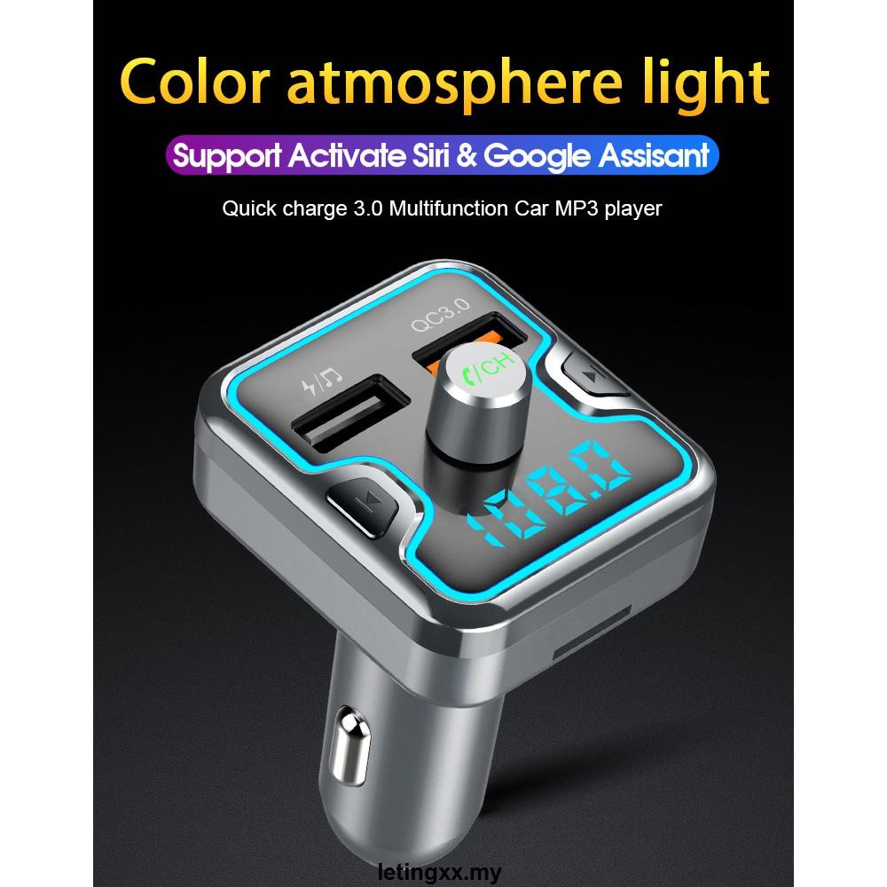 Máy Nghe Nhạc Mp3 Bluetooth 5.0 Qc3.0 Cho Xe Hơi