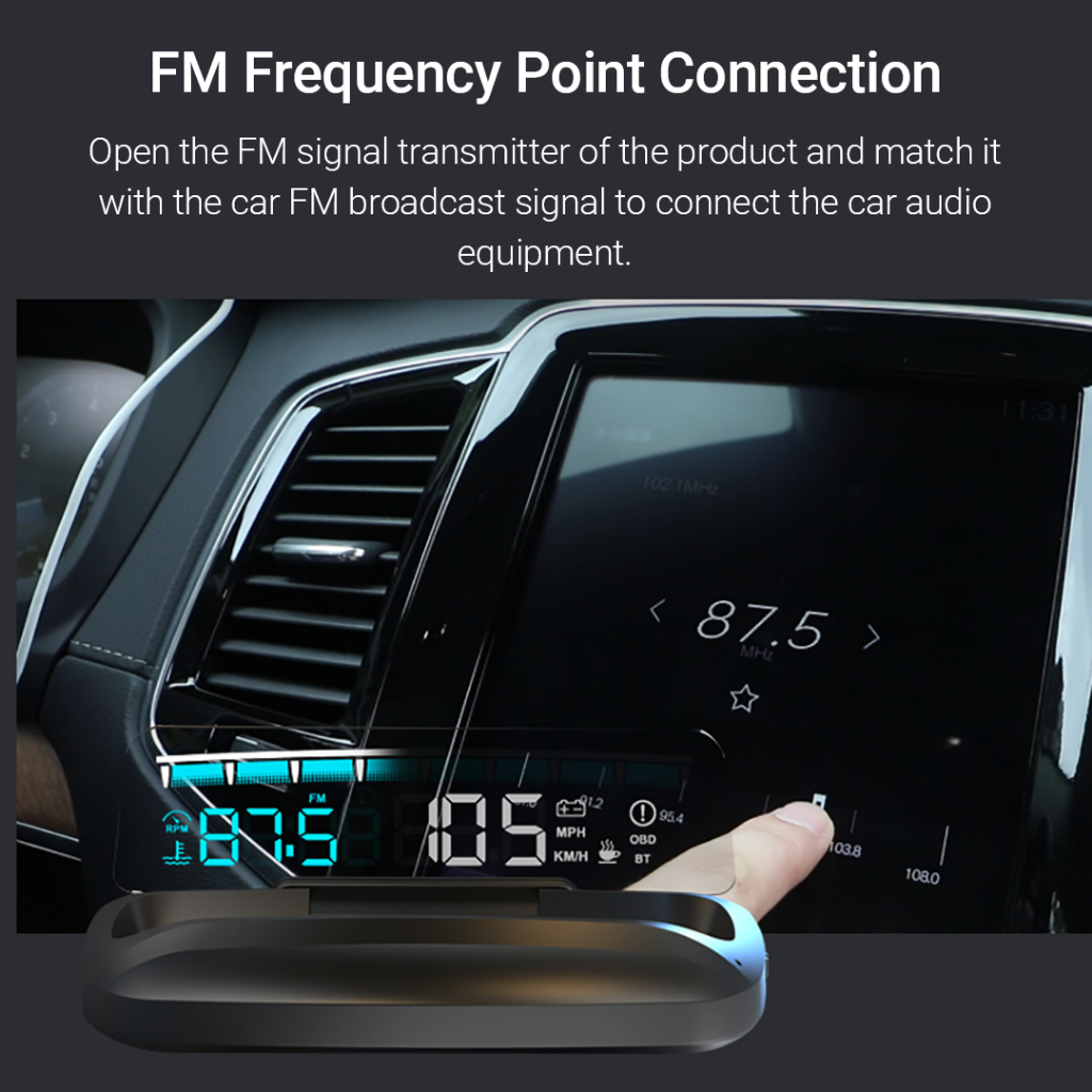 Xiaomi youpin Màn Hình Hiển Thị Kỹ Thuật Số Truyền Tín Hiệu bluetooth fm Tốc Độ Cao Cho Xe Hơi youpin 3Life