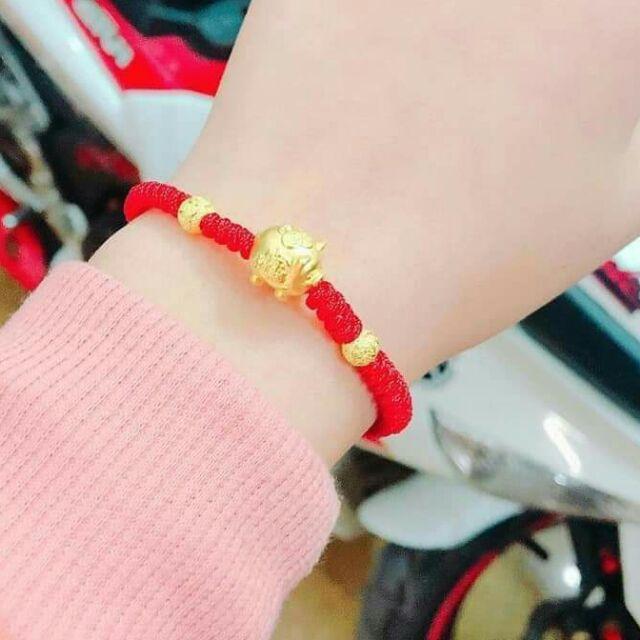 Vòng tết heo phối bi kim tiền bạc