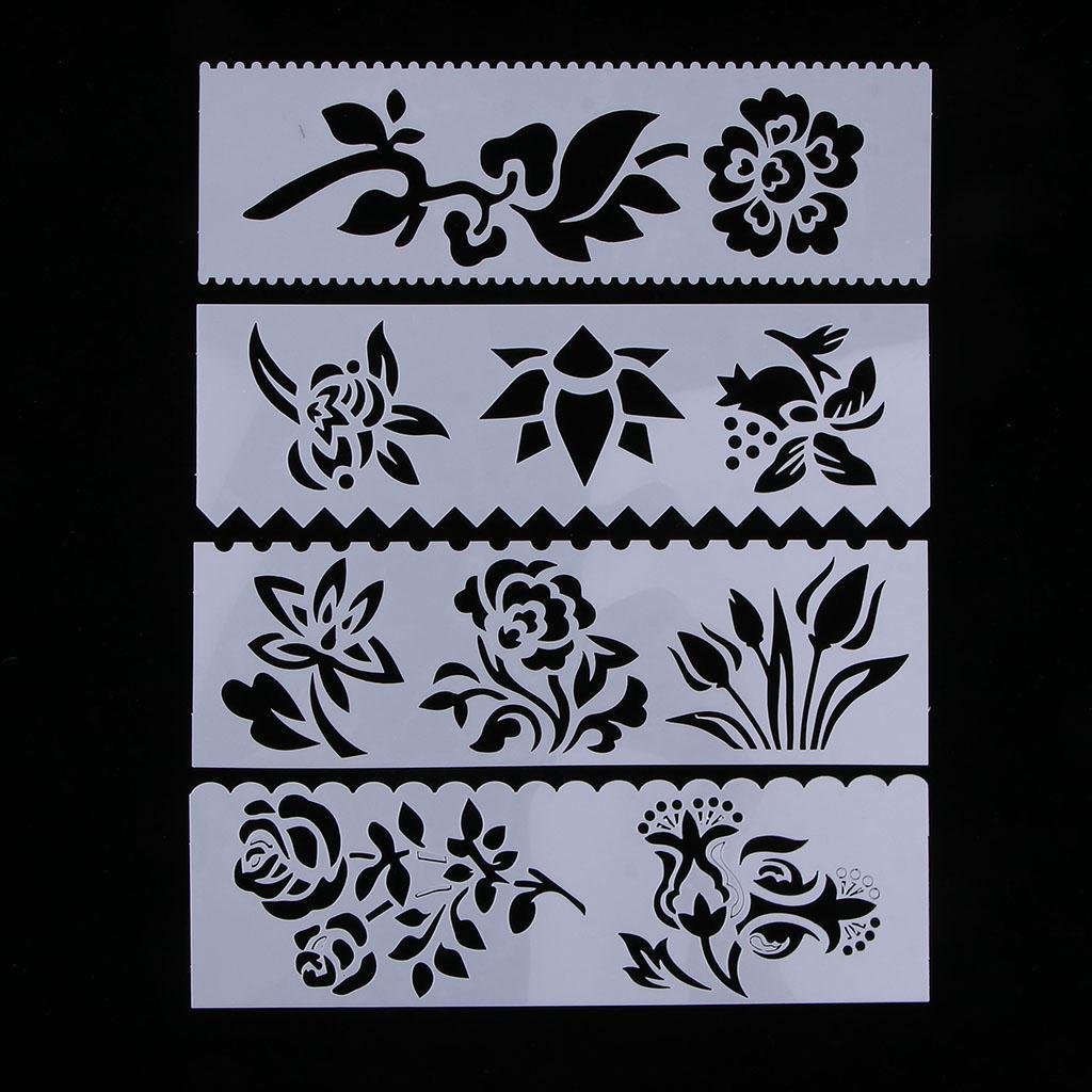 8 Style Journal Drawing Template Stencils Set  DIY Card